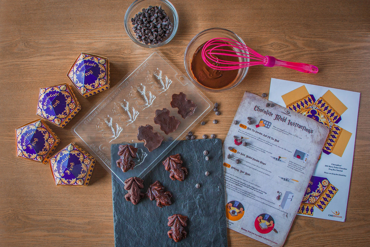 Molde Ranas de Chocolate y Cartas de Magos - Harry Potter