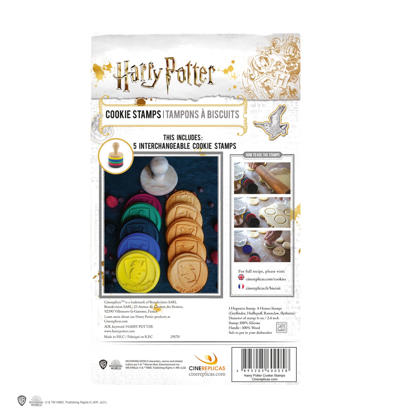 Set de 5 sellos intercambiables casas de Hogwarts