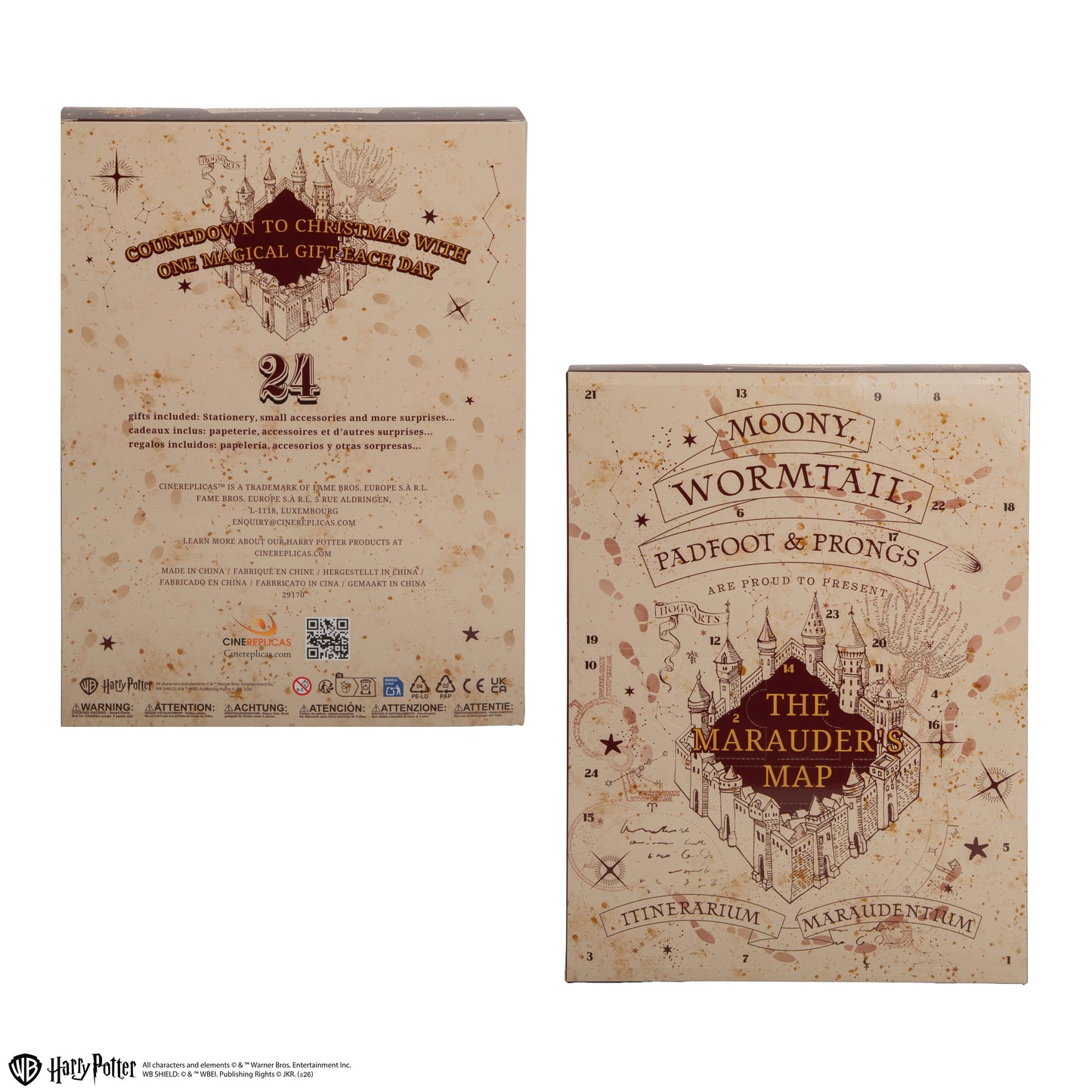 Calendario Adviento Harry Potter 2026 Mapa del Merodeador - PREVENTA