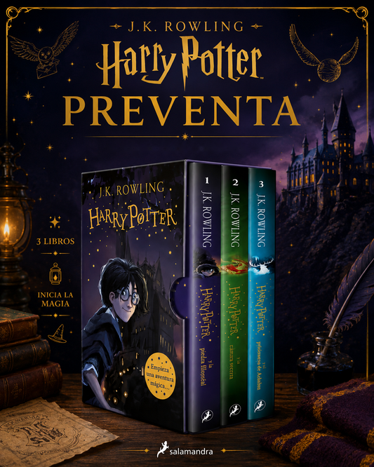 Estuche Harry Potter (La Piedra Filosfal, La Camara Secreta, El Prisionero De Azkaban)